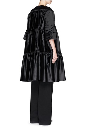 Back View - Click To Enlarge - ROKSANDA - 'Tamworth' silk satin tiered ruffle dress coat