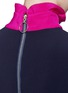 Detail View - Click To Enlarge - ROKSANDA - 'Emerson' ruffle silk collar herringbone panel cady dress