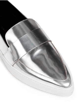 Detail View - Click To Enlarge - FABIO RUSCONI - Mirror leather slip-ons