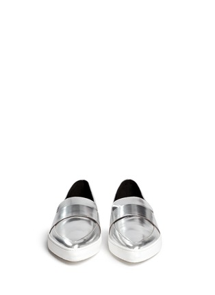 Figure View - Click To Enlarge - FABIO RUSCONI - Mirror leather slip-ons