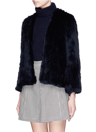Front View - Click To Enlarge - 72348 - 'Emily' rabbit fur knit jacket