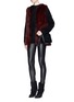 Figure View - Click To Enlarge - 72348 - 'Libby' long rabbit fur knit gilet