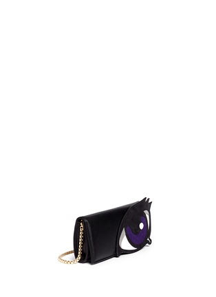 Figure View - Click To Enlarge - PIERRE HARDY - 'Oh Roy' eye appliqué leather clutch
