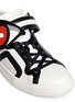 Detail View - Click To Enlarge - PIERRE HARDY - 'Oh Roy' eye strap leather mid top sneakers
