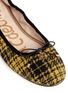 Detail View - Click To Enlarge - SAM EDELMAN - 'Felicia' plaid Brahma hair ballet flats