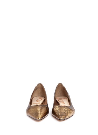 Figure View - Click To Enlarge - SAM EDELMAN - 'Rae' snake effect leather skimmer flats