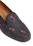 Detail View - Click To Enlarge - STUBBS & WOOTTON - Grenade embroidery wool felt slip-ons