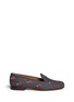 Main View - Click To Enlarge - STUBBS & WOOTTON - Grenade embroidery wool felt slip-ons