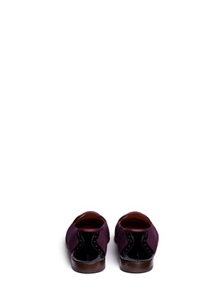 Back View - Click To Enlarge - STUBBS & WOOTTON - Patent leather wingtip velvet slip-ons