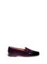 Main View - Click To Enlarge - STUBBS & WOOTTON - Patent leather wingtip velvet slip-ons