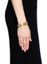 Figure View - Click To Enlarge - ELA STONE - 'Heidi' metal plate curb chain bracelet