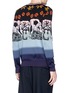 Back View - Click To Enlarge - PAUL SMITH - 'Wild Art' jacquard cotton-silk-wool sweater