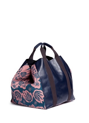 Detail View - Click To Enlarge - PAUL SMITH - Botanical art garden jacquard leather tote