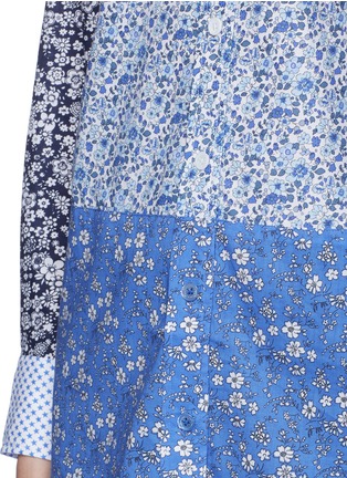 Detail View - Click To Enlarge - EQUIPMENT - 'Margaux' contrast front floral print shirt