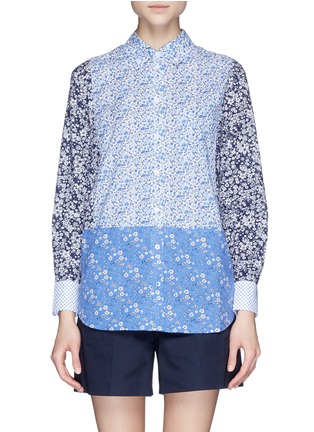 Main View - Click To Enlarge - EQUIPMENT - 'Margaux' contrast front floral print shirt