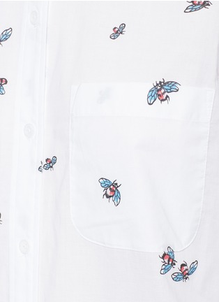 Detail View - Click To Enlarge - EQUIPMENT - 'Daddy' bee print washed cotton shirt