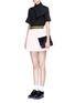 Figure View - Click To Enlarge - MSGM - Raw edge sash double crepe top