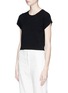 Front View - Click To Enlarge - THEORY - 'Sebly' knit cropped T-shirt