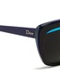 Detail View - Click To Enlarge - DIOR - 'Dior Graphic F' mirror stripe cat eye acetate sunglasses