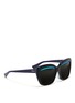 Figure View - Click To Enlarge - DIOR - 'Dior Graphic F' mirror stripe cat eye acetate sunglasses