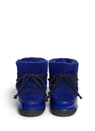 Figure View - Click To Enlarge - INUIKII - 'Curly' bouclé wool leather sheepskin shearling boots
