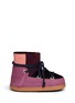 Main View - Click To Enlarge - INUIKII - 'Classic' suede patchwork sheepskin shearling boots