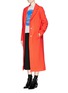 Figure View - Click To Enlarge - 72723 - Faux pearl button wool-cashmere felt long coat