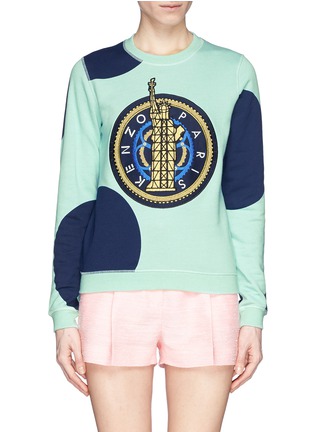 Main View - Click To Enlarge - KENZO - 'Dots & Liberty' embroidered sweatshirt