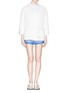Figure View - Click To Enlarge - IRO - 'Hamel' tribal embroidery cut-off shorts