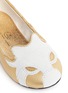 Detail View - Click To Enlarge - LITTLE MARC JACOBS - Mouse metallic leather toddler ballerina flats