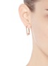 Figure View - Click To Enlarge - EDDIE BORGO - Quartz rim sharktooth square earrings
