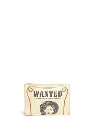 Main View - Click To Enlarge - CHARLOTTE OLYMPIA - 'Wanted' poster print leather clutch