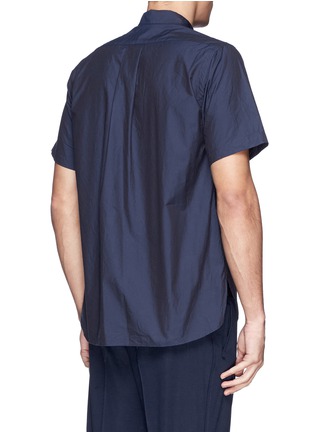 Back View - Click To Enlarge - SACAI - Zip placket cotton poplin shirt