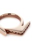 Detail View - Click To Enlarge - LYNN BAN - 'Stackable Jagged Knuckle A' diamond rose gold silver ring