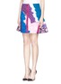 Front View - Click To Enlarge - PETER PILOTTO - 'Apex' zip gusset print flare skirt