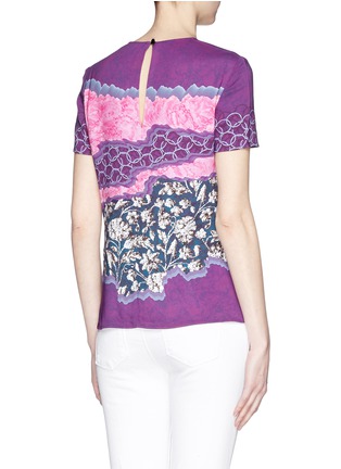 Back View - Click To Enlarge - PETER PILOTTO - Engineer print crepe T-shirt