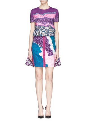 Figure View - Click To Enlarge - PETER PILOTTO - Engineer print crepe T-shirt