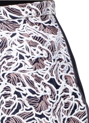 Detail View - Click To Enlarge - PETER PILOTTO - 'Vector' floral appliqué silk pencil skirt