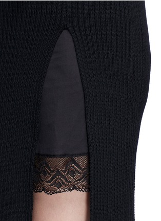 Detail View - Click To Enlarge - SACAI LUCK - Elastic waist rib knit skirt