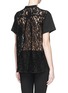 Back View - Click To Enlarge - SACAI LUCK - Lace back cotton T-shirt