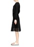 Figure View - Click To Enlarge - SACAI LUCK - Sweater lace combo dress