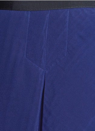 Detail View - Click To Enlarge - SACAI LUCK - Grosgrain trim flare skirt