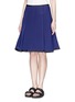 Front View - Click To Enlarge - SACAI LUCK - Grosgrain trim flare skirt