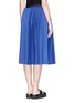 Back View - Click To Enlarge - SACAI LUCK - Lace underlay pleat midi skirt