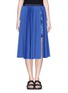 Main View - Click To Enlarge - SACAI LUCK - Lace underlay pleat midi skirt