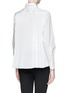 Back View - Click To Enlarge - SACAI LUCK - Pleat back cotton poplin shirt