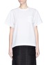 Main View - Click To Enlarge - SACAI LUCK - Pleat back cotton T-shirt