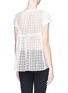 Back View - Click To Enlarge - SACAI LUCK - Eyelet lace back cotton T-shirt