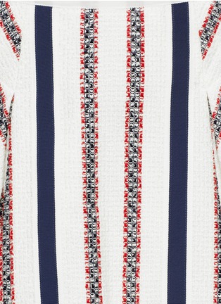 Detail View - Click To Enlarge - SACAI LUCK - Tweed stripe flare skirt