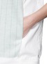 Detail View - Click To Enlarge - SACAI LUCK - Chevron stripe ruffle hem dress